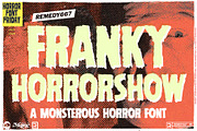 Franky Horrorshow - Monster Font, a Sans Serif Font by Remedy667 (Thumbnail 1 of 10)