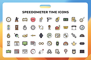 Speedometer Time Icons, a Duotone Icon by Wencory (Thumbnail 1 of 3)