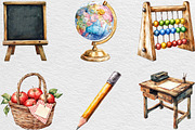 Vintage Back To School Clipart, an Illustration by Black Bird Studio (Thumbnail 4 of 6)