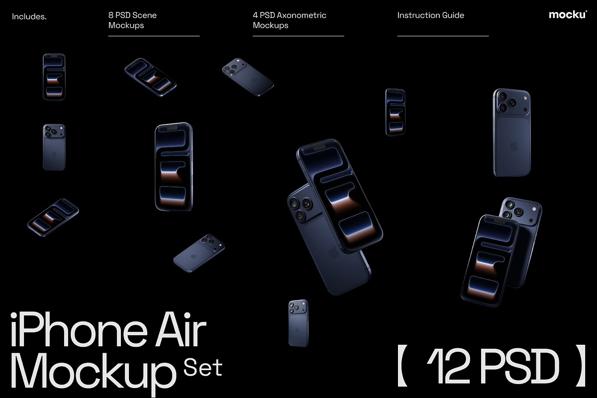 Iphone 17 Pro Mockup Set, an iPhone Mockup by Mocku (Photo 11 of 14)