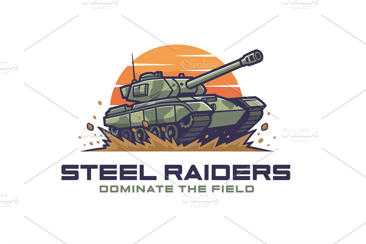 Steel Raiders Tank Logo Design, an Object Illustration by Izdihaar_Studio (Photo 1 of 2)