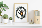Watercolor Spooky Halloween Frames, an Illustration by Canvas Craft (Thumbnail 5 of 8)