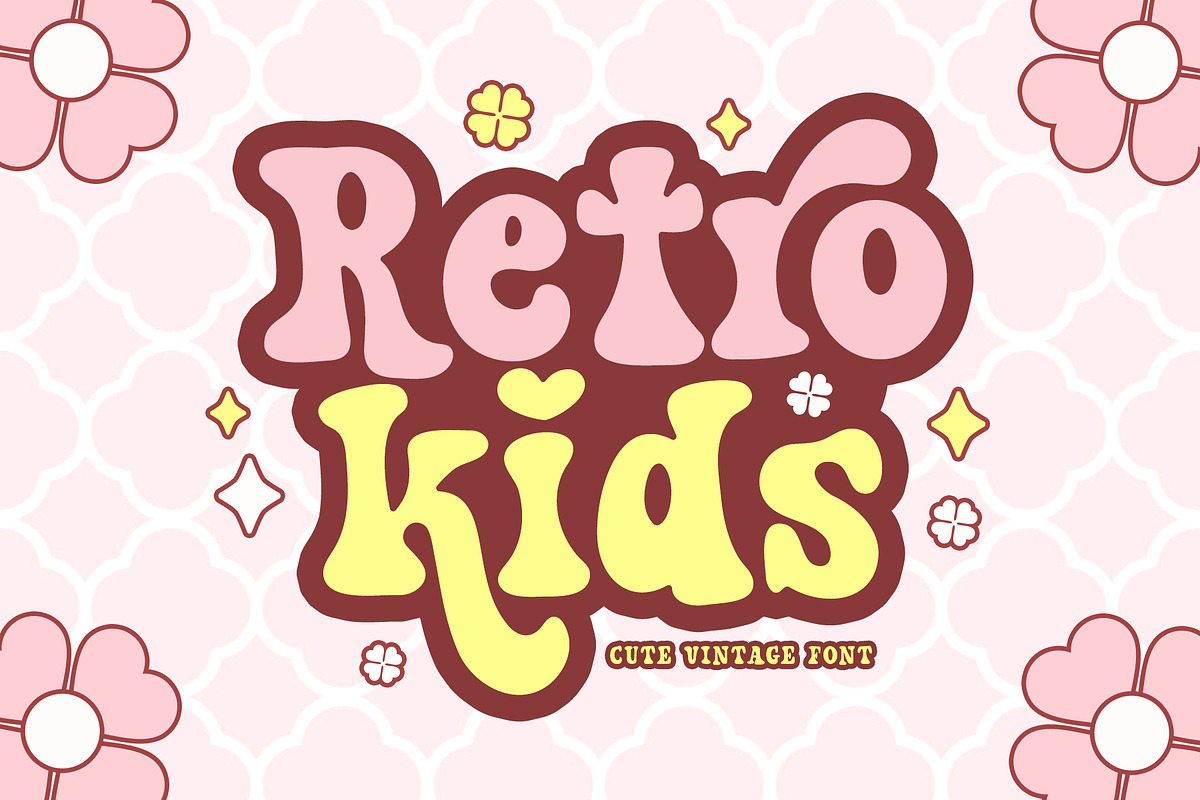 Retro Kids - Cute Vintage Font, a Serif Font by Airotype (Photo 1 of 11)