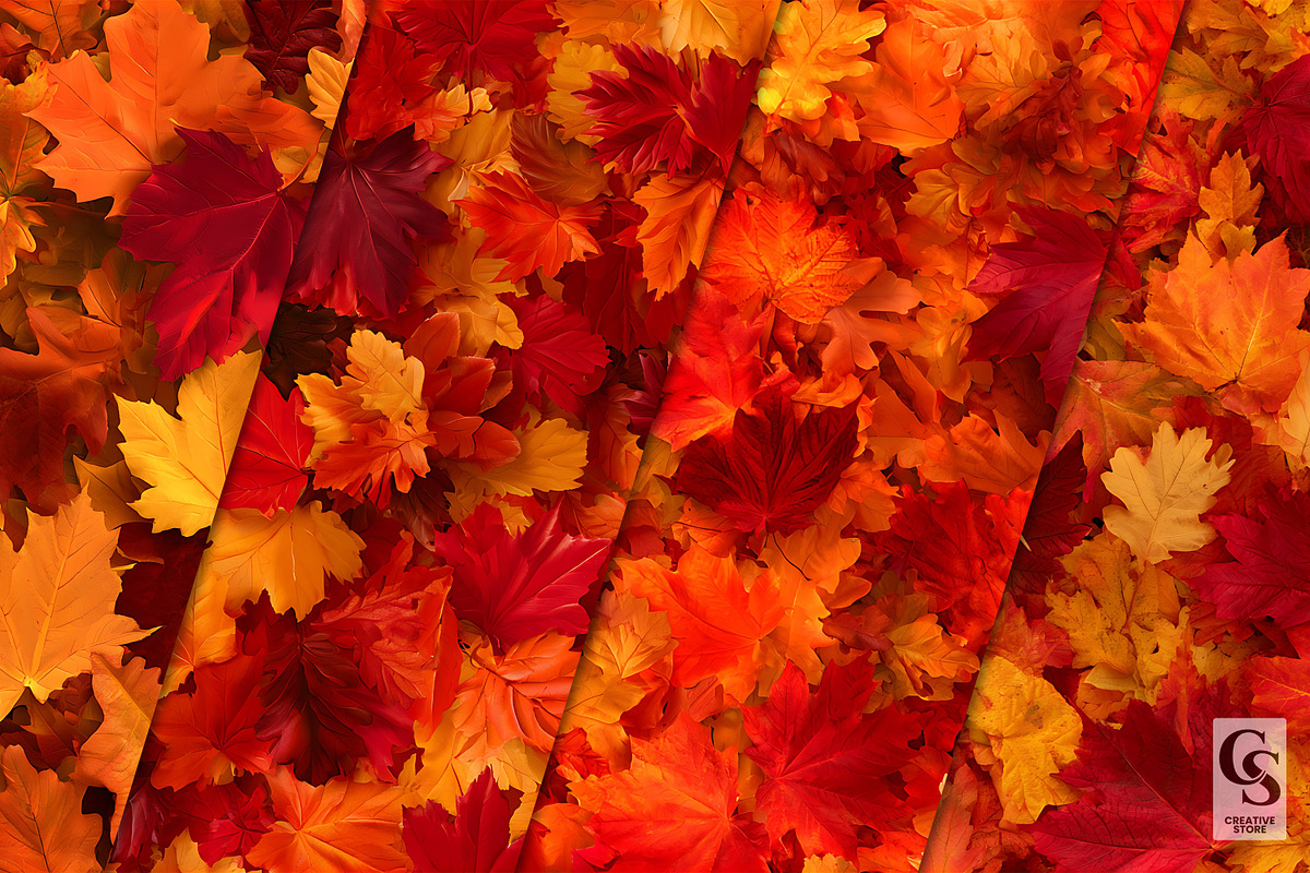 Vibrant Fall Leaves Seamless Pattern, a Pattern Graphic by Creative Store (Photo 2 of 5)