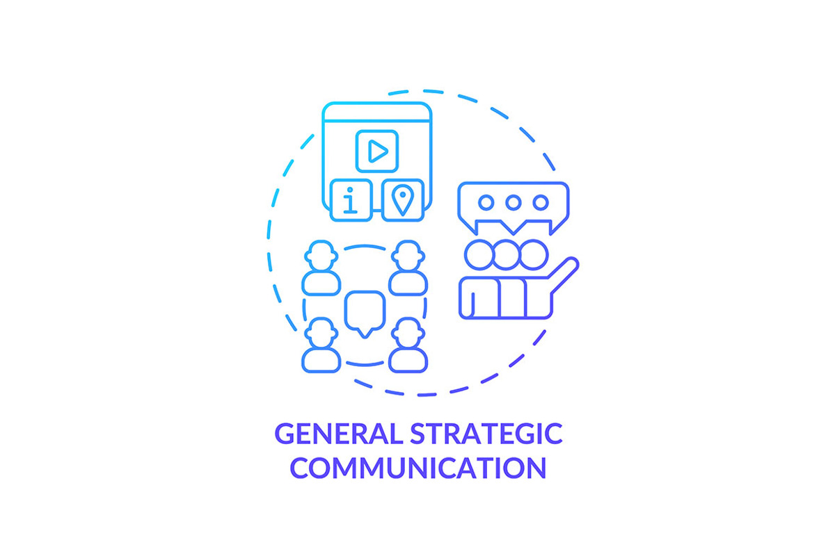 General strategic communication icon, an Outline Icon by IMG Visuals