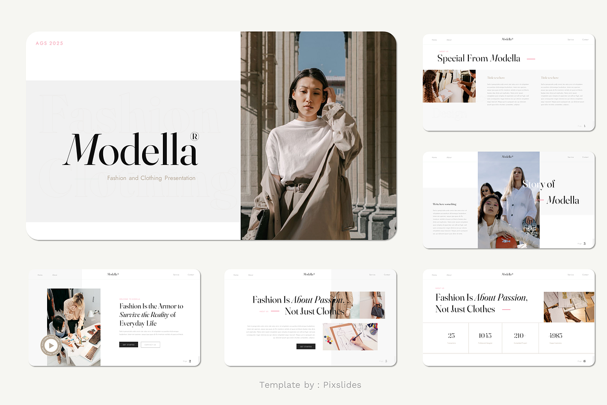 Fashion & Clothing PowerPoint, a Presentation Template by Pixslides (Photo 2 of 5)