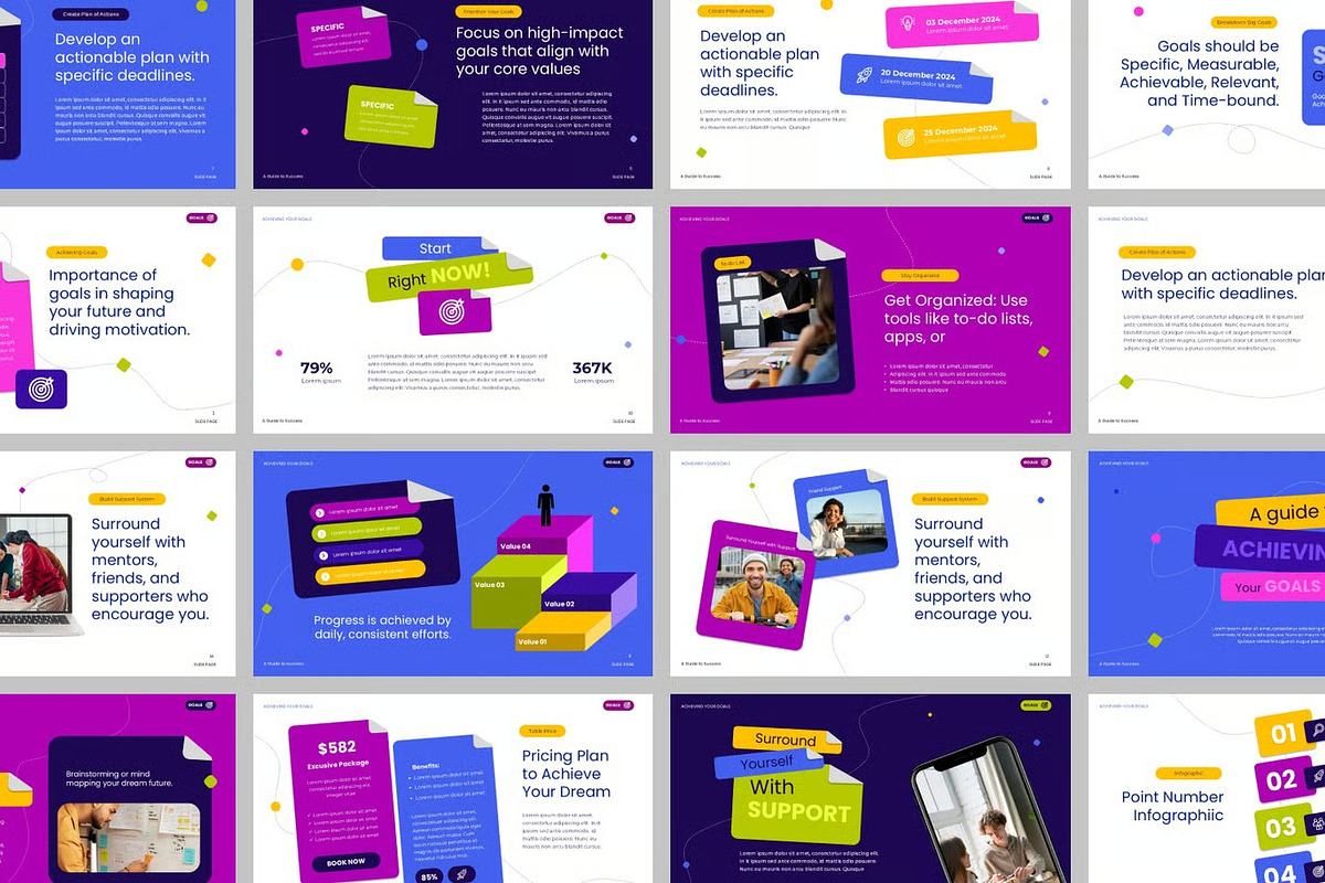 Goals Target Google Slides, Powerpoint preview 2