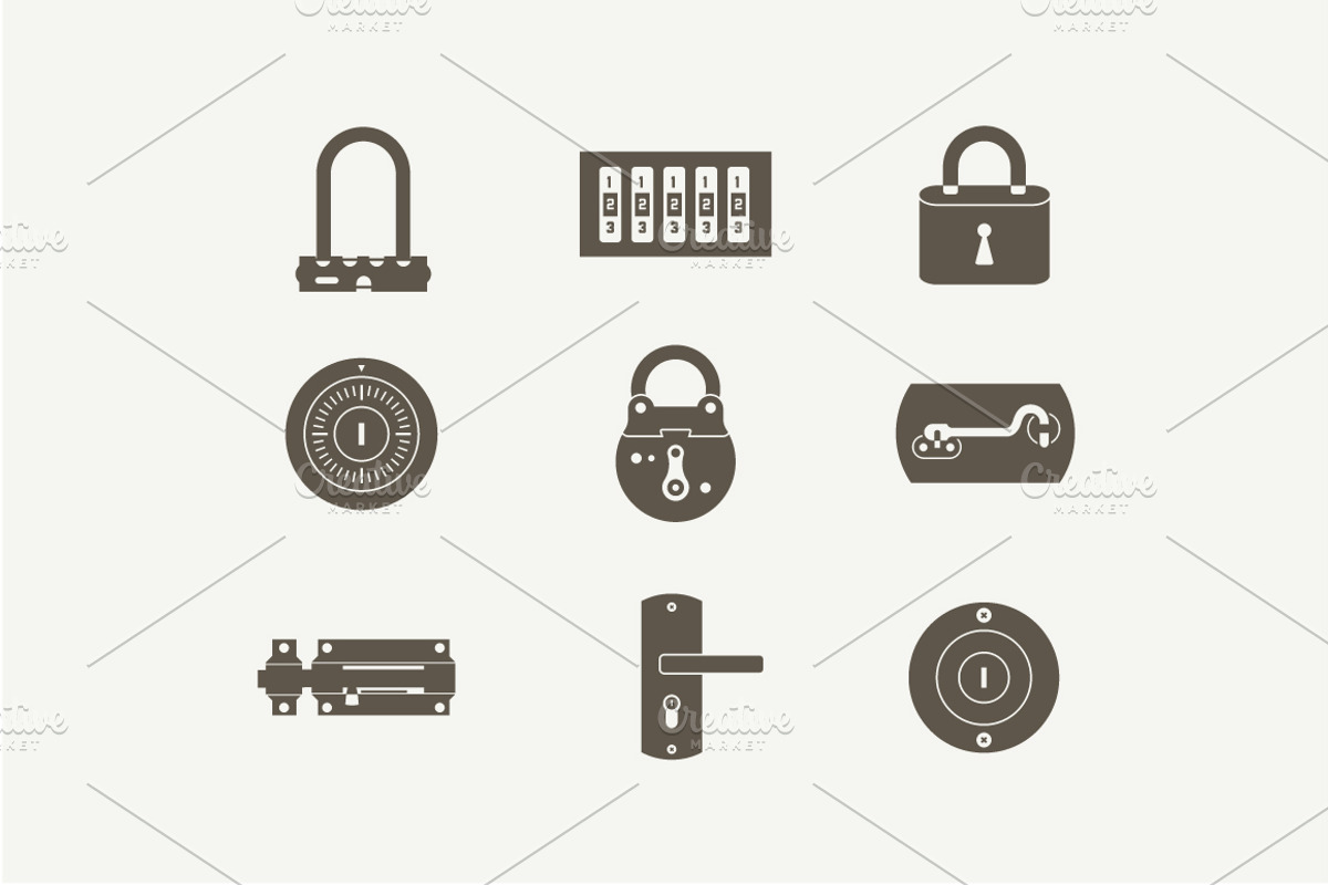 Vector locks icons preview 2