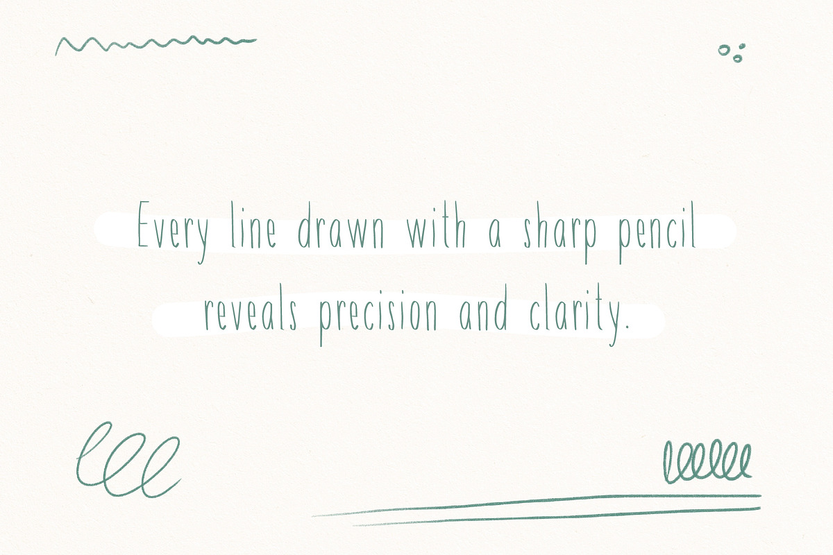 Sharp Pencil, a Handwritten Font by Jelena Sardi (Photo 4 of 7)