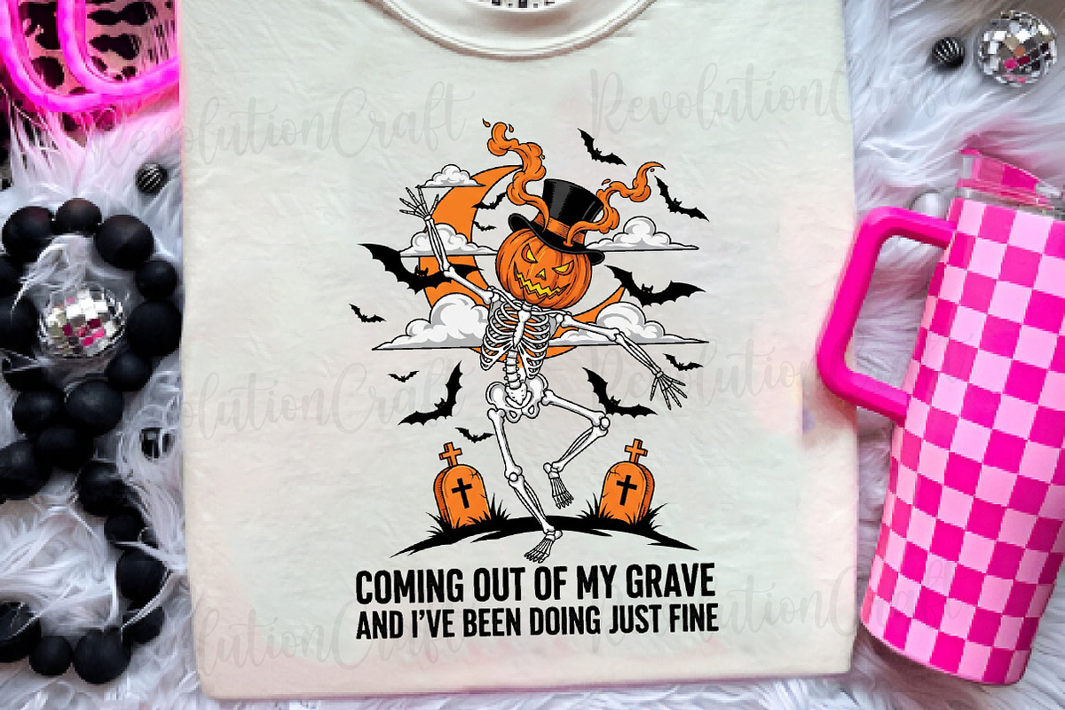 Retro Skeleton Halloween PNG Bundle, an Illustration by OK Design (Photo 11 of 14)