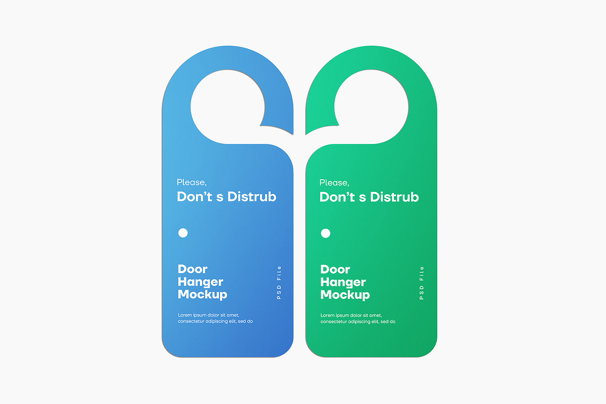 Two Door Hangers Mockup, a Product Mockup by graphypix (Photo 1 of 4)