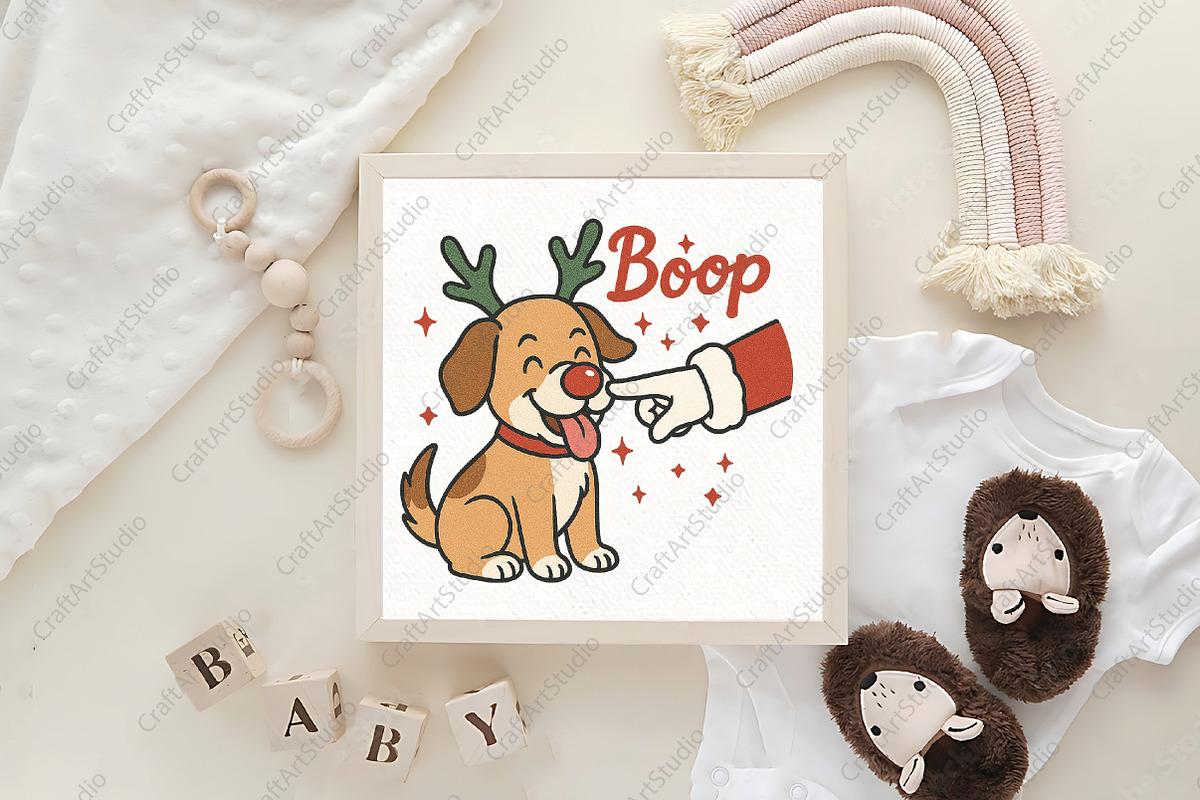 Christmas Boop Dachshund PNG, an Illustration by CraftArtStudio (Photo 4 of 4)