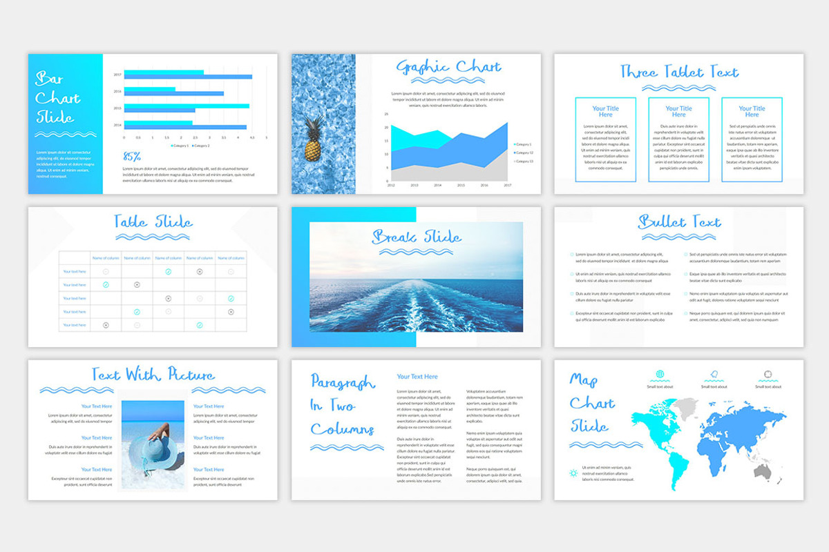 Blue Waves - PowerPoint Template, a Presentation Template by Helga_Design (Photo 8 of 10)