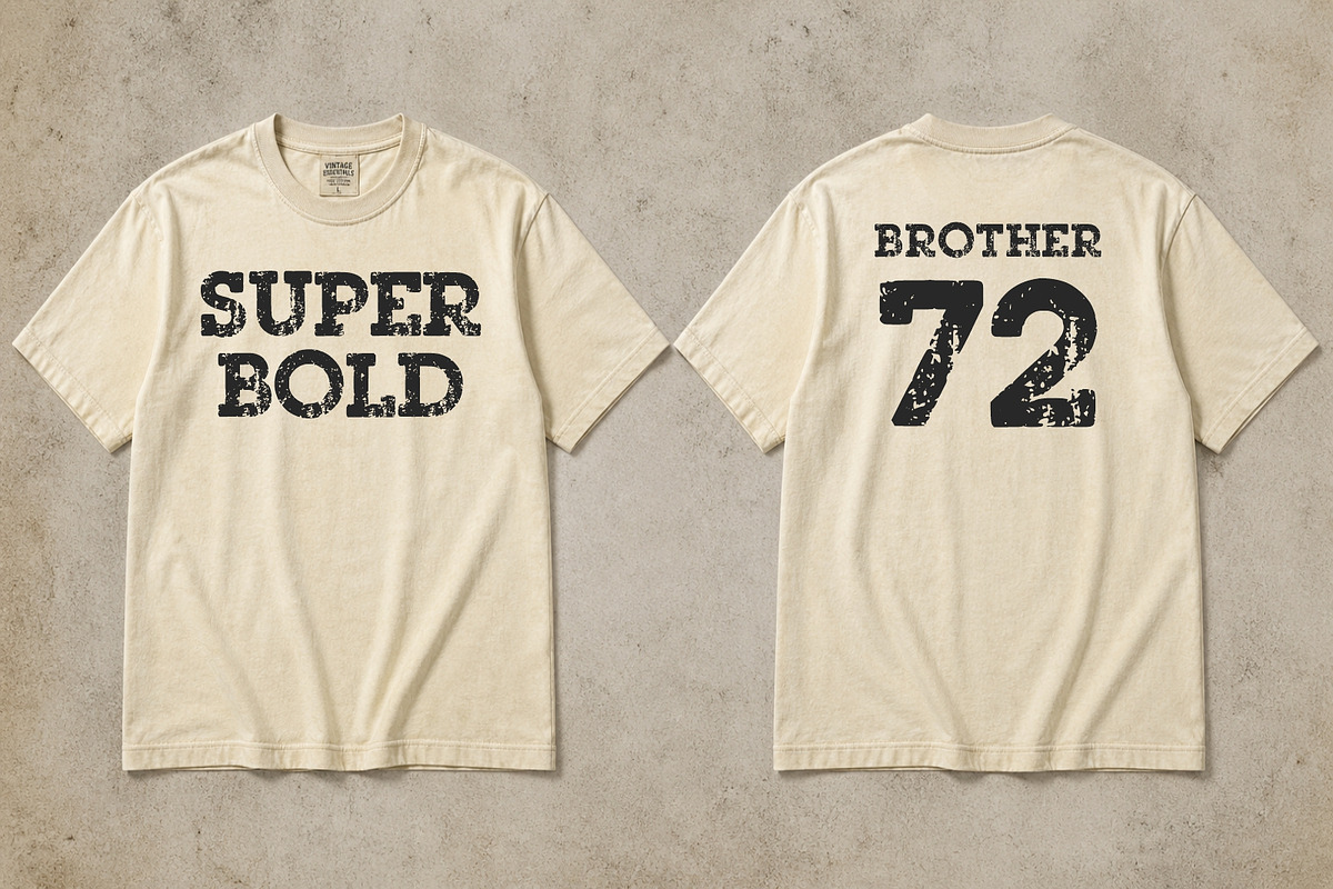 Royal Grunge Vintage Font, a Slab Serif Font by Fourteen Letter (Photo 3 of 6)