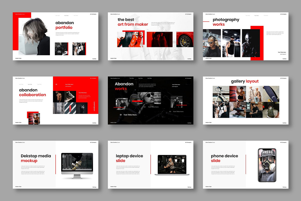 Abandon – Business PowerPoint, a Presentation Template by Dens Creative Studio (Photo 4 of 6)