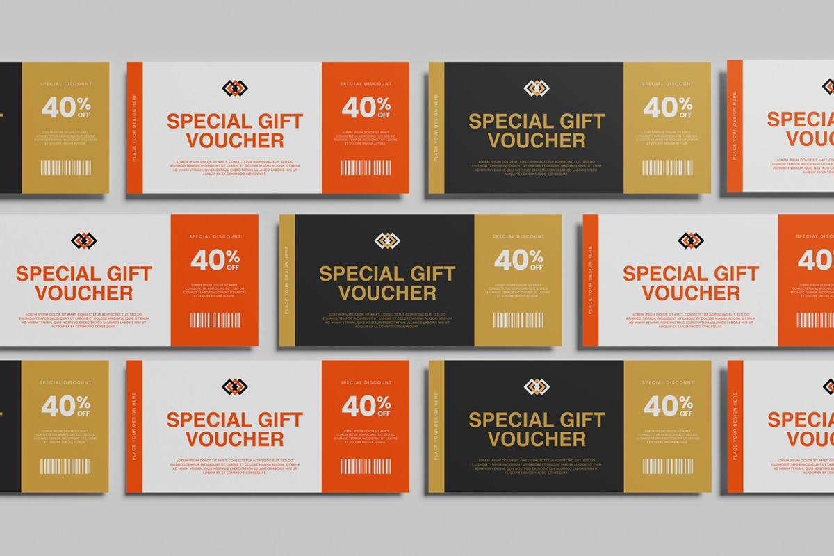 Gift Voucher Mockup, an Advertising Mockup by GraphicWindow (Photo 2 of 7)