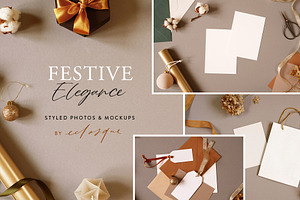 Festive Elegance Photos & Mockups, a Print Template by eclosque
