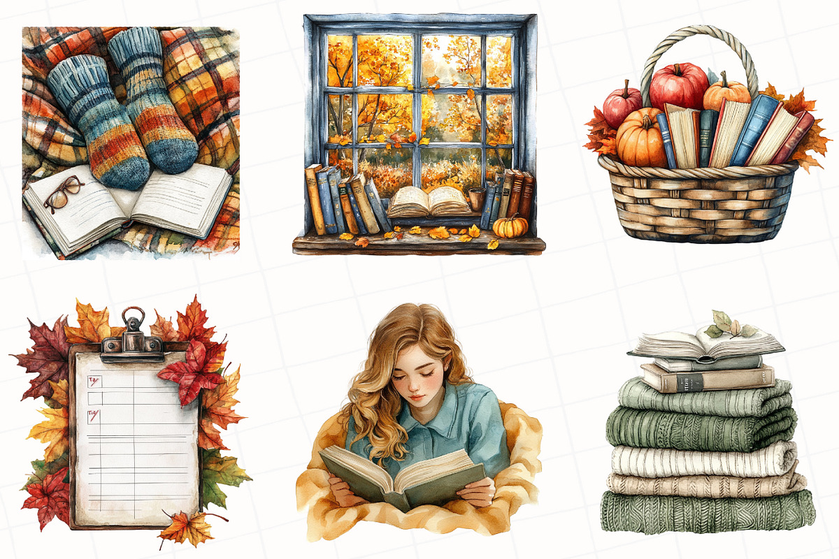 Cozy Autumn Planner Clipart, an Illustration by OK Design (Photo 4 of 5)