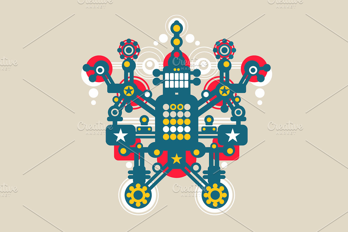 Super robots, a Technology Illustration by eka panova (Photo 3 of 6)
