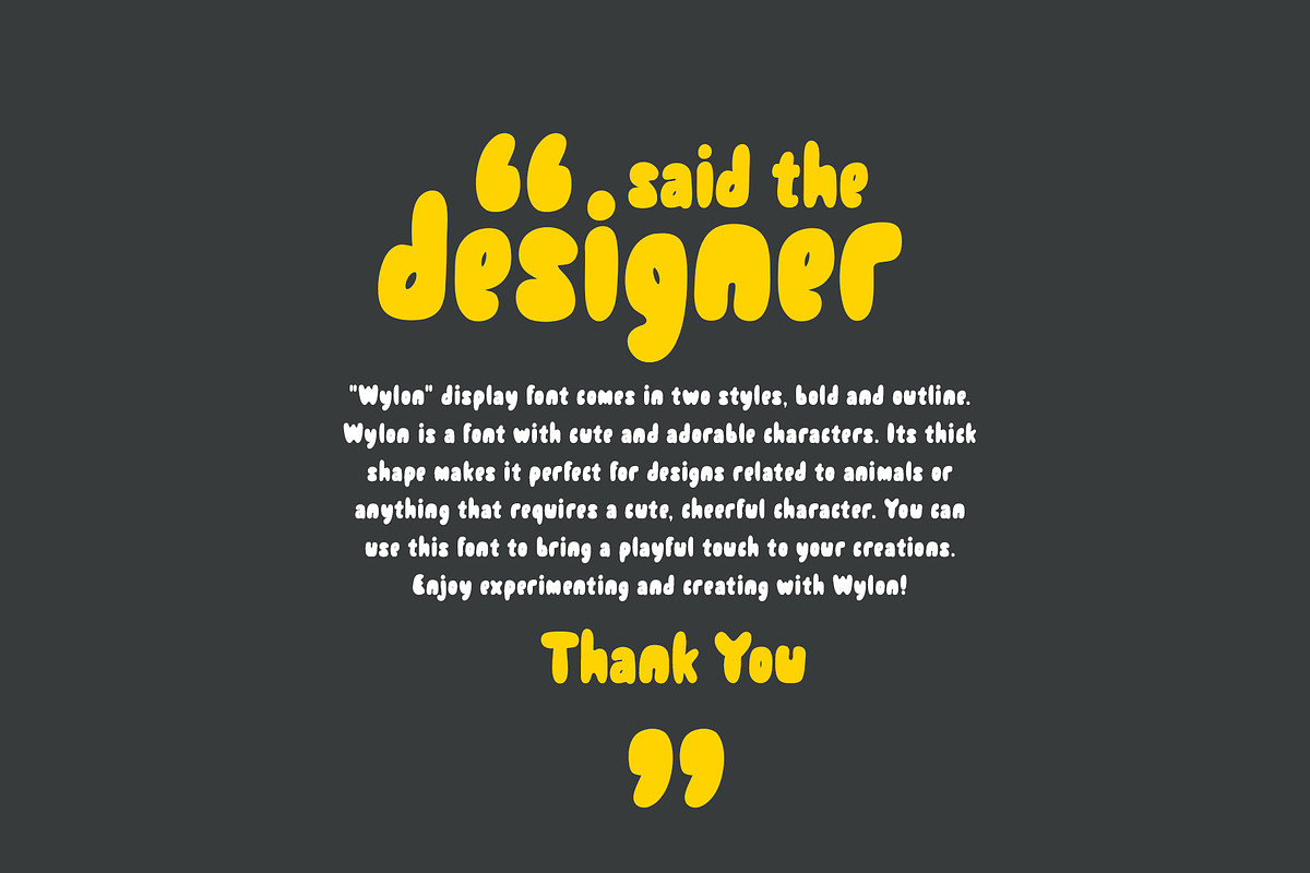 Wylon A Fun Display Font, a Handwritten Font by Tera Asset Garage (Photo 5 of 9)