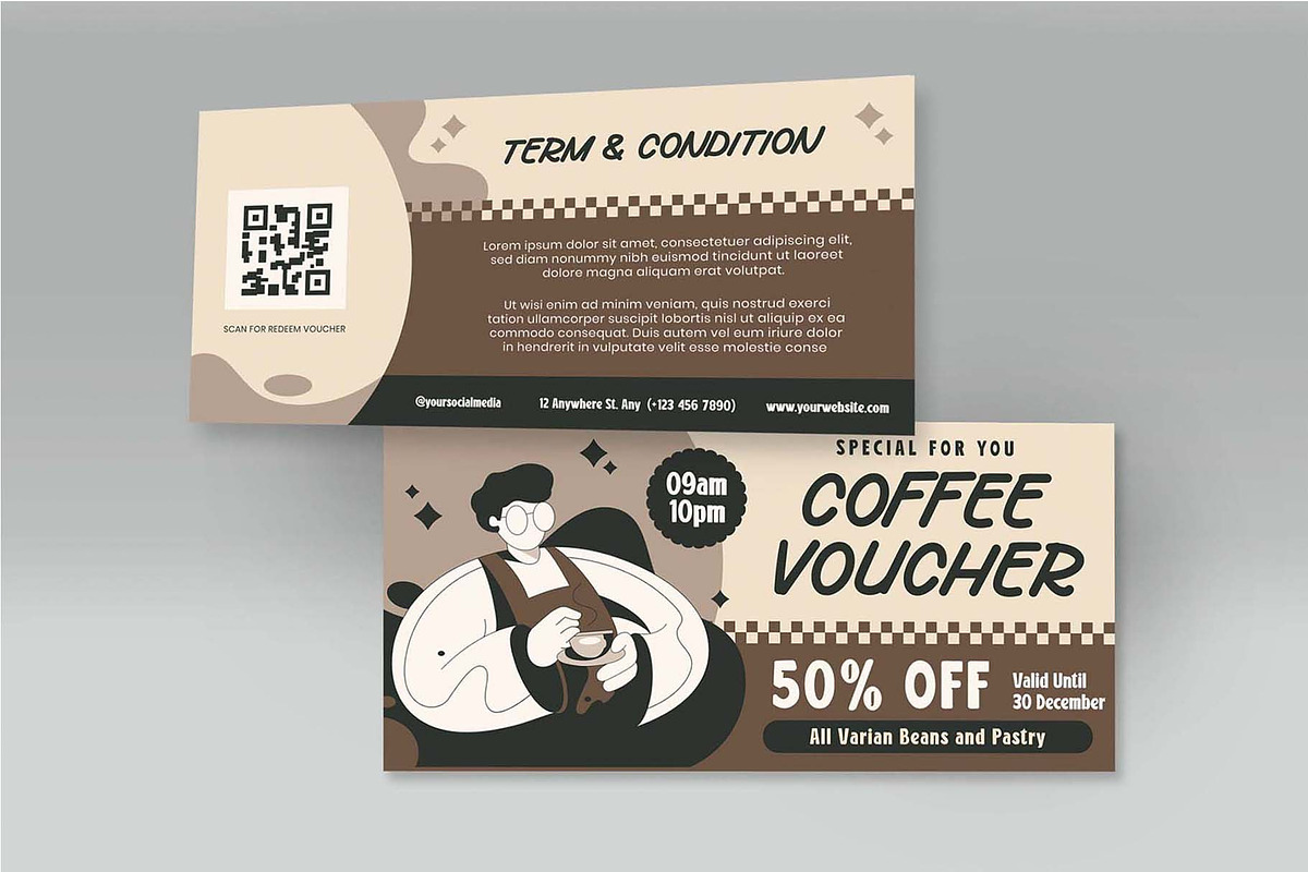 Coffee Voucher, a Print Template by Rasiorise Studio (Photo 4 of 5)