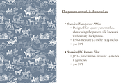 Equestrian Toile de Jouy Pattern, a Pattern Graphic by Hughes Studio (Thumbnail 6 of 8)
