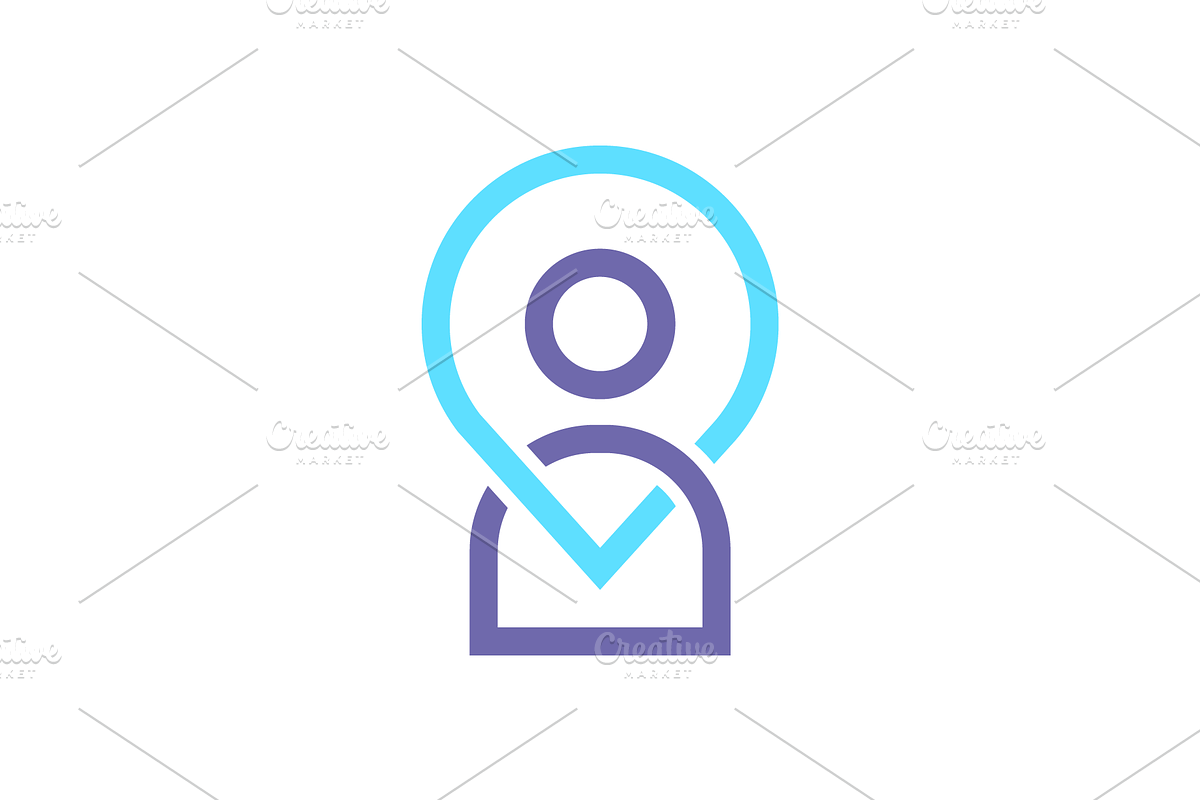 human pin media tech icon idea logo, a Branding & Logo Template by devastd