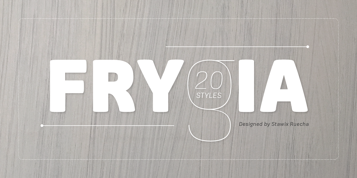 Frygia, a Sans Serif Font by Stawix (Photo 1 of 8)