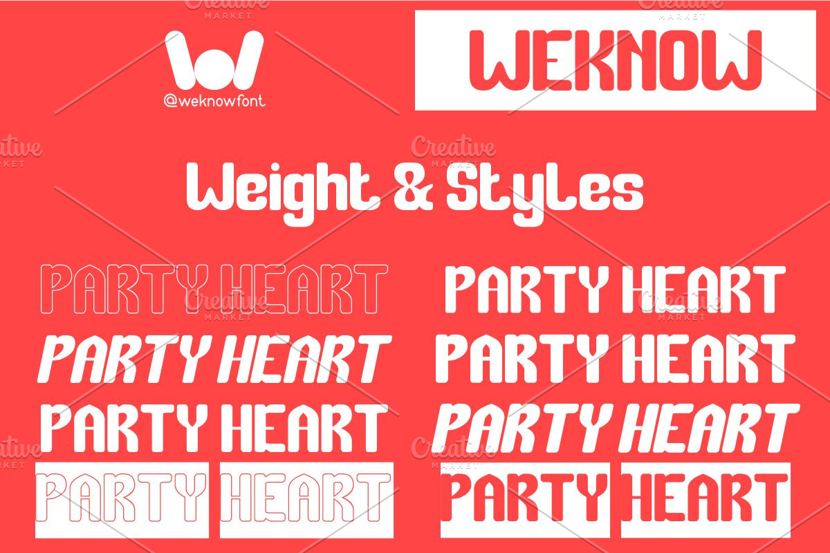 Party Heart font, a Sans Serif Font by weknow (Photo 7 of 8)