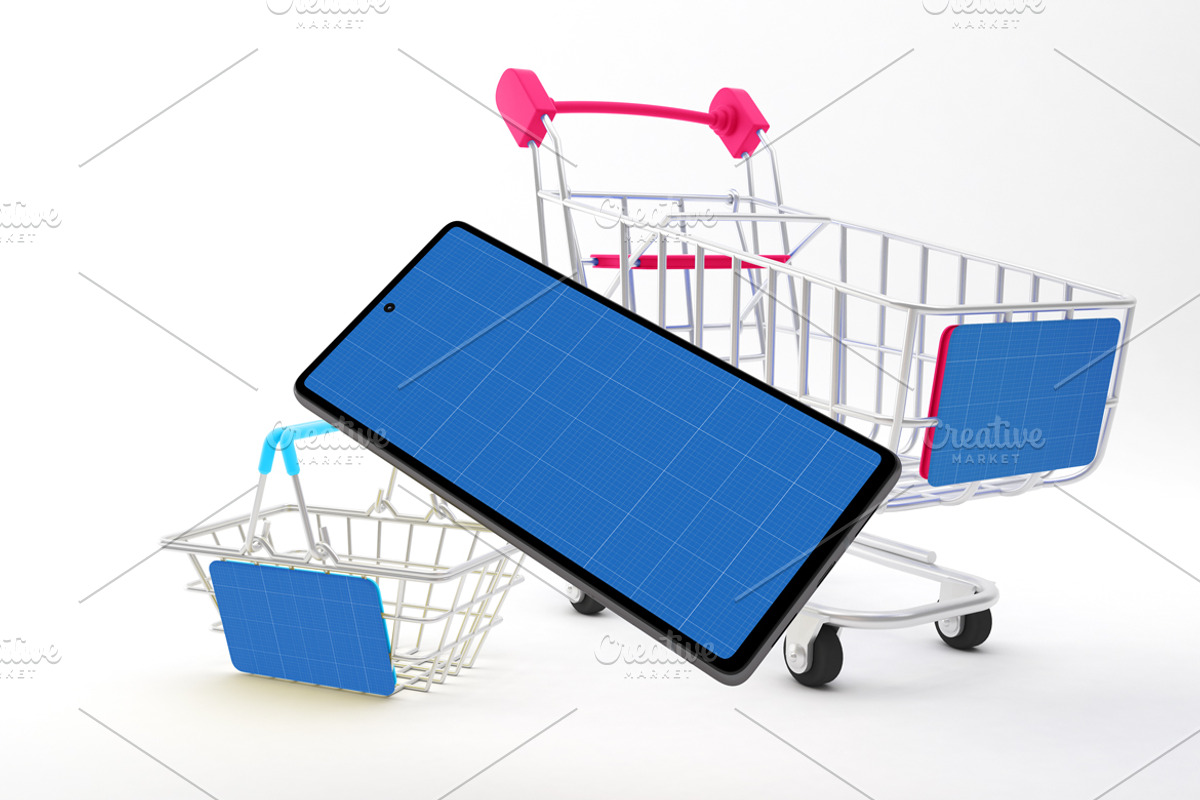 Pixel 6 Shopping Mockup, an Android Mockup by Qaleb Studio (Photo 13 of 13)