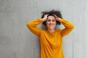 Portrait of beautiful woman with, a Person Photo by HalfPoint