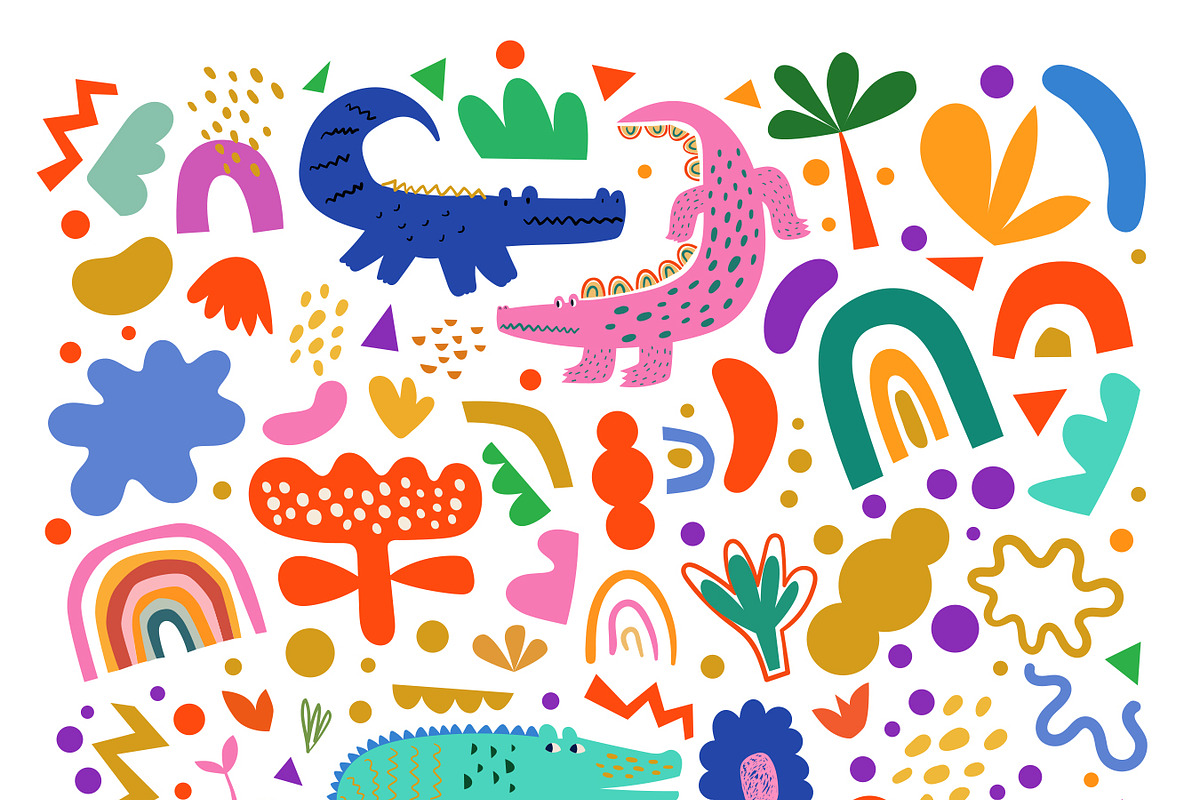 Cute baby crocodiles illustrations, an Animal Illustration by MoleskoStudio (Photo 17 of 23)