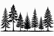 Majestic pine trees silhouette, an Illustration by Amazin_art (Thumbnail 5 of 11)