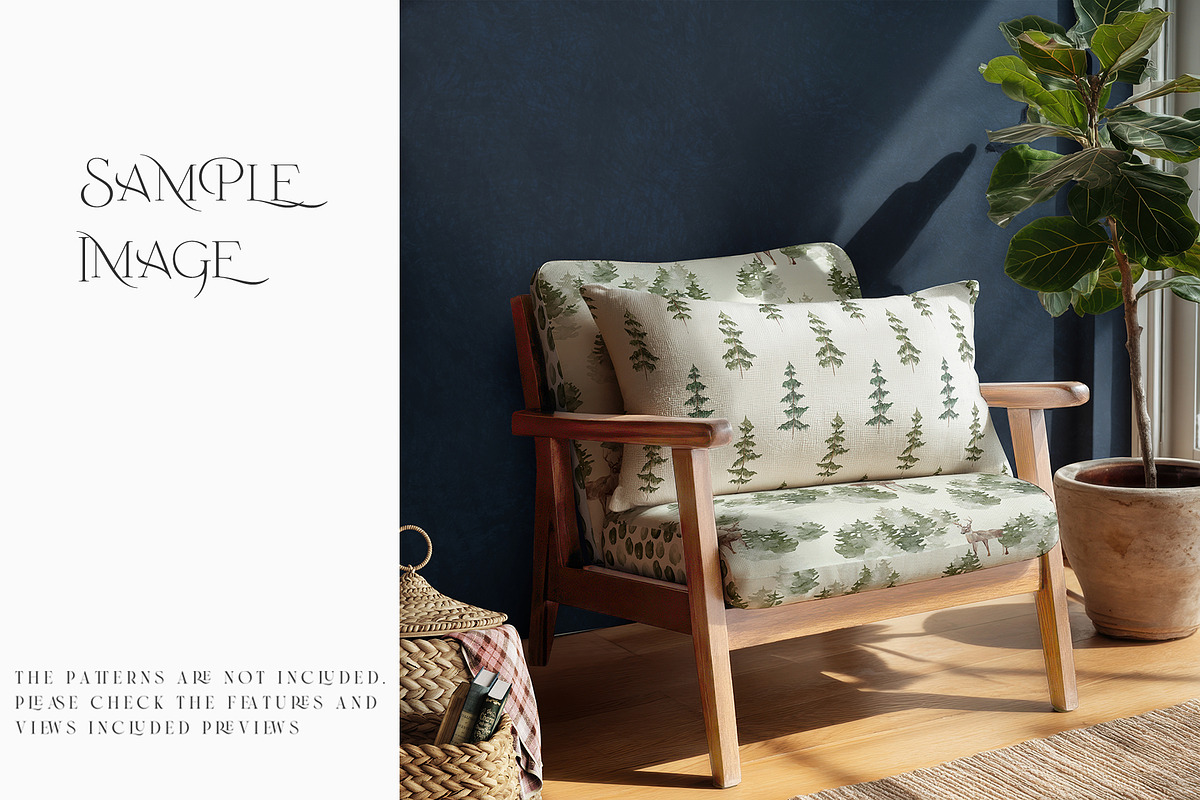 Armchair Upholstery & Pillow Mockups, a Mockup by mock-ups (Photo 16 of 22)