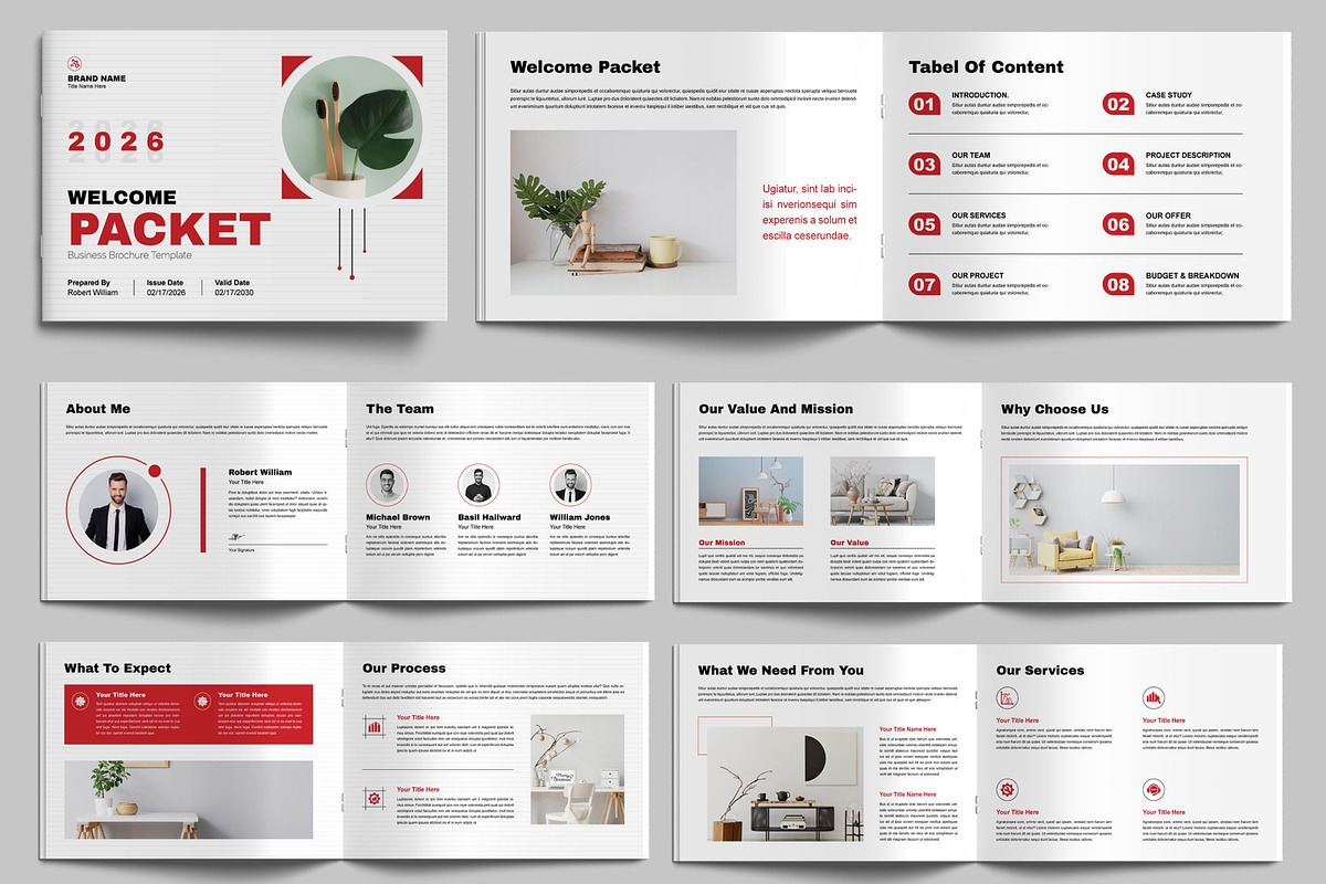 Welcome Packet Brochure Landscape