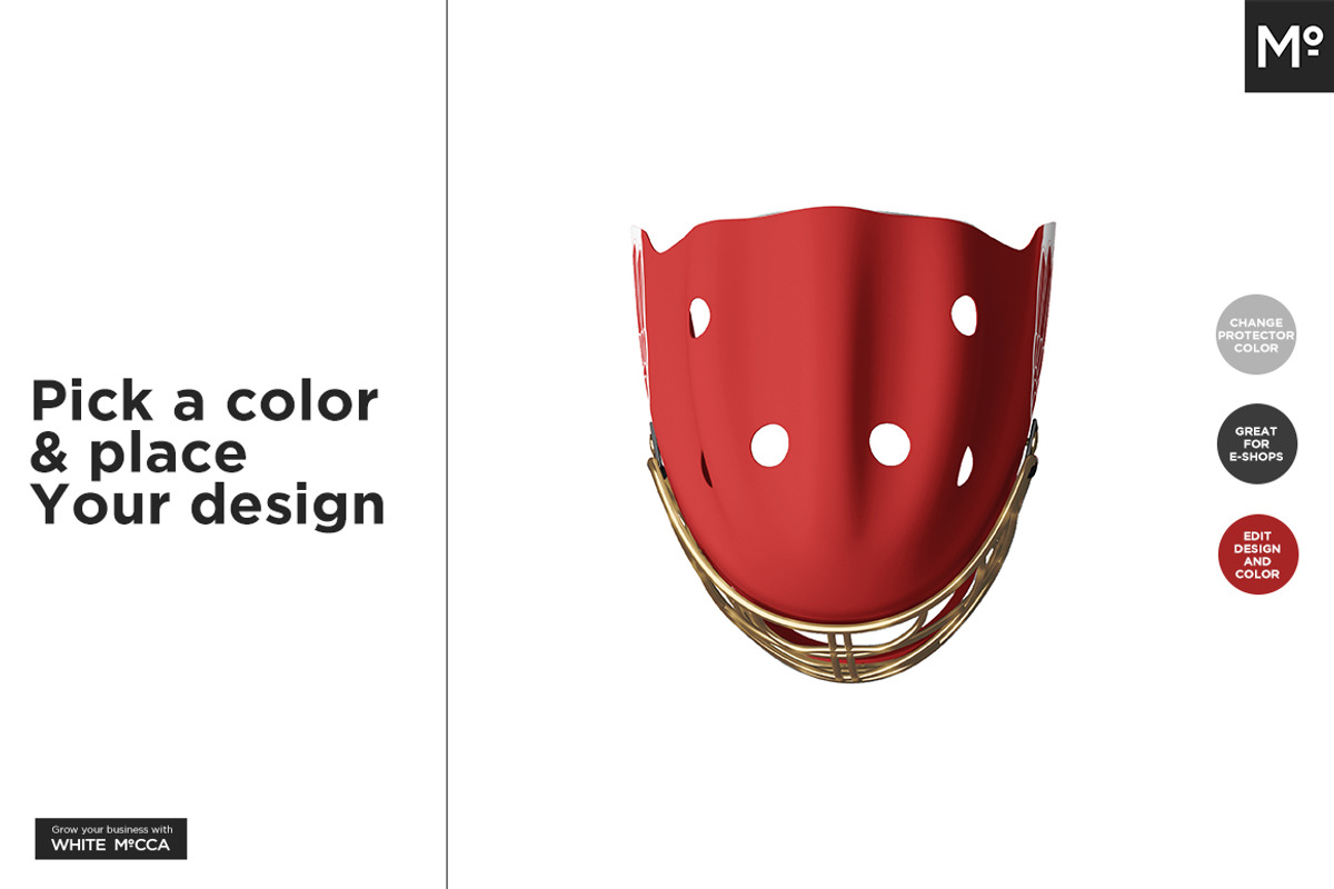 Hockey Goalie Mask Mock-up, a Household Mockup by Mocca Mockups Store (Photo 6 of 10)