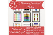 Kids Poster Bundle 50 Plus Printable, a Decorative Illustration by DigitalsDesigns (Thumbnail 1 of 7)