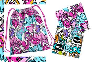 Graffiti Art. Pattern Collection