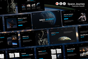 Space Journey - PowerPoint Template, a Presentation Template by Iqsiart Studio