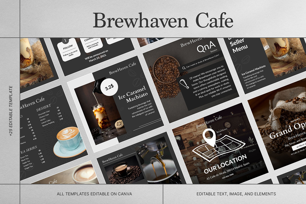 Brewhaven | Coffee Social Media Kit, a Social Media Template by prajapixels (Photo 3 of 6)