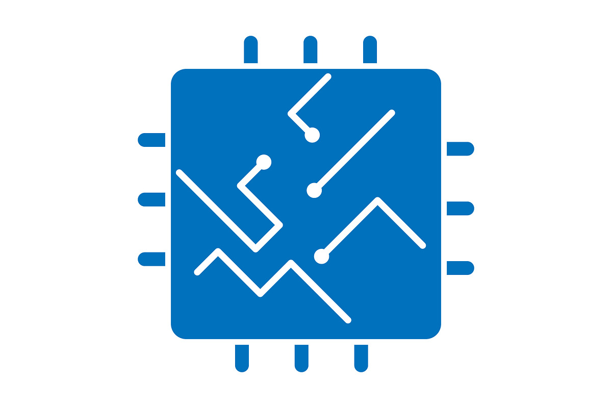 Microcircuit icon design template, a Solid Icon by Sumberpangan (Photo 2 of 3)
