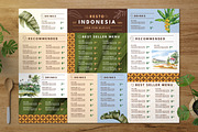 Indonesian Restaurant Menu, a Stationery Template by Aarley Kaiven (Thumbnail 1 of 2)