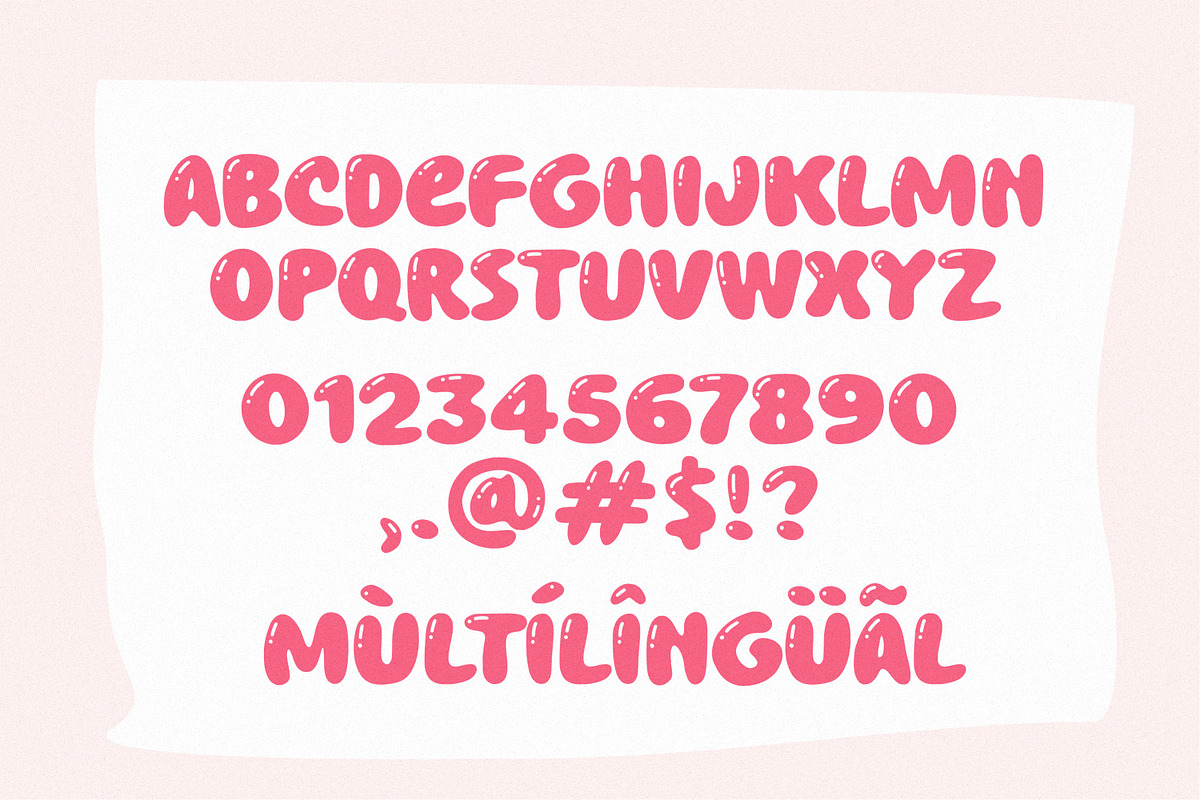 Chewy Bubble - Fat & Handy Font, a Handwritten Font by Balpirick Studio (Photo 6 of 6)