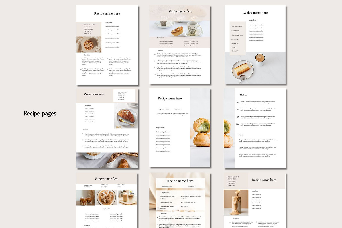 Nutrition Recipe Template Bundle, a Magazine Template by Deepa Template Studio (Photo 16 of 25)