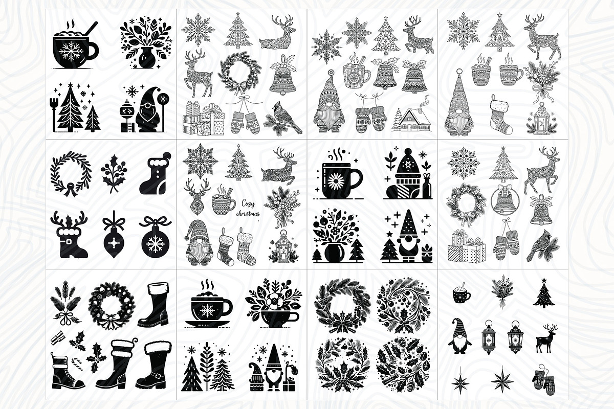 900 Christmas icons collection, a Seasonal Illustration by Sofia's Fashion (Photo 3 of 8)