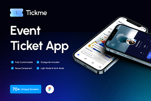 Tickme - Event Ticket App UI Kit