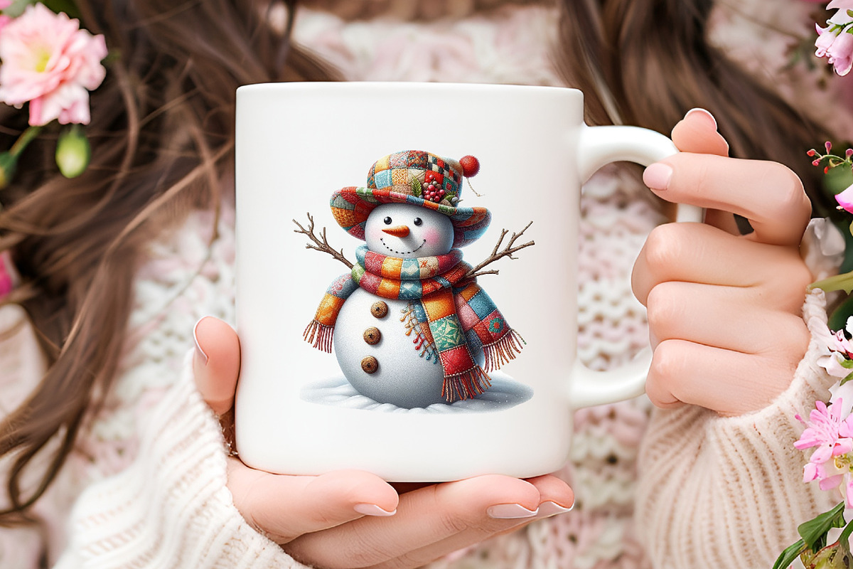 Frosty Snowman Holiday Clipart, an Illustration by RobertsArt (Photo 2 of 7)