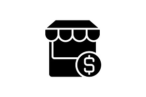 Small Business Black Glyph Icon