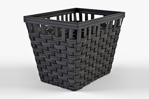 Wicker Basket Ikea Knarra 2 Black