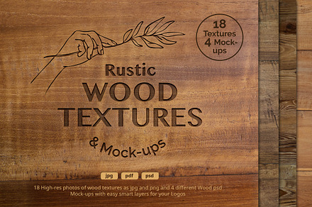Engraved Wood Mock-ups & Textures, a Texture Graphic by Annakaroline